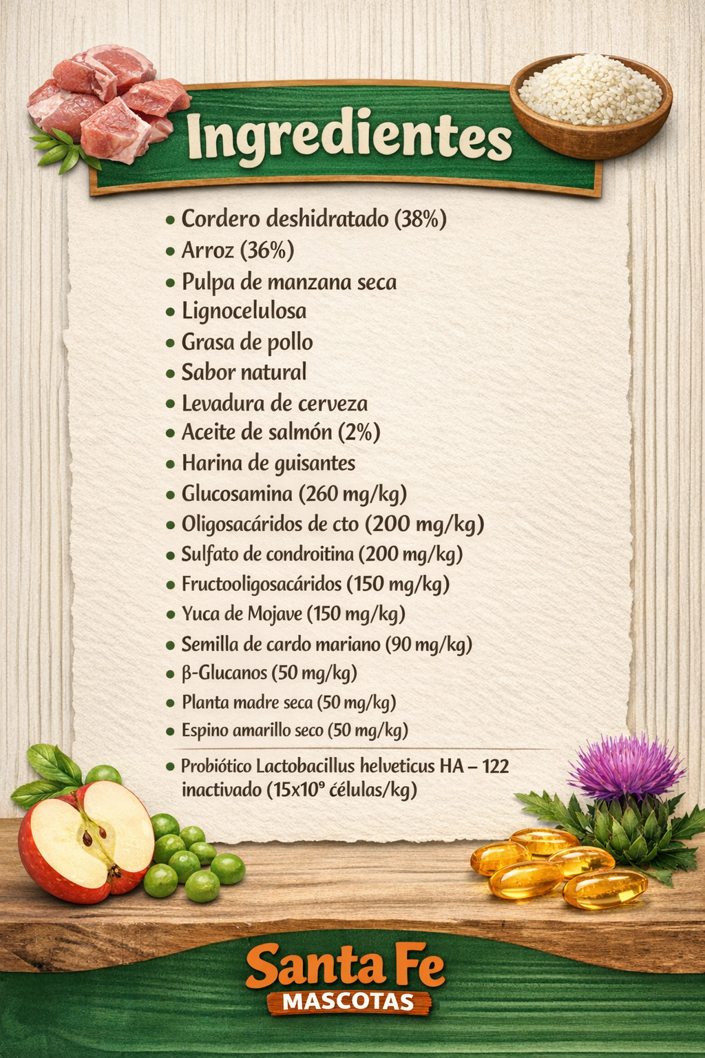 Tabla de ingredientes y calorías Brit Care Senior perros - Santa Fe Mascotas