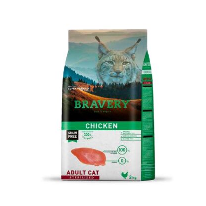 alimento Bravery Pollo Gato Adulto Esterilizado