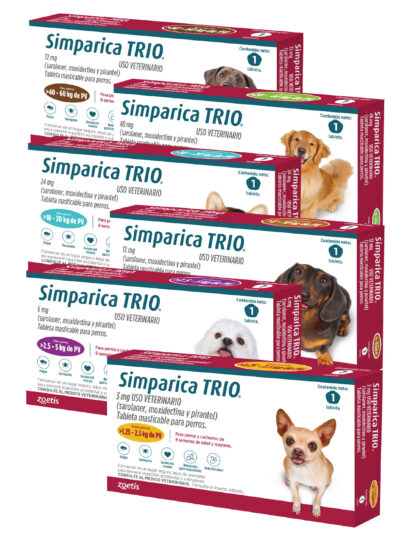 Simparica TRIO Antiparasitario para Perros | Todos los Tamaños | Santa Fe Mascotas