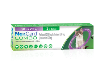 NexGard® COMBO Gatos 0,8 – 2,5 kg | Antiparasitario de Amplio Espectro | Santa Fe Mascotas