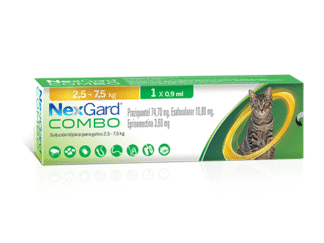 NexGard® COMBO Gatos 2,5 – 7,5 kg | Antiparasitario Completo para Gatos Adultos | Santa Fe Mascotas