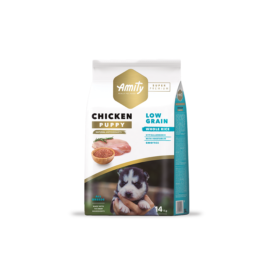 Alimento para Perro Cachorro Amity Pollo 14 kg | Nutrici贸n Premium para Crecimiento Saludable | Santa Fe Mascotas