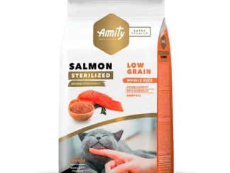 Amity Low Grain Salmon Adult Cat Sterilized 2 kg | Alimento Super Premium para Gatos Esterilizados | Santa Fe Mascotas